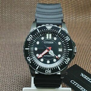 NEW Citizen Black Men's Dress Rubber Watch